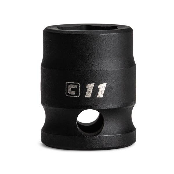 Capri Tools 11 mm Stubby Impact Socket, 3/8 in. Drive, 6 Point, Metric CP53431 - main